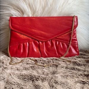 Red Hand Made Zenith Clutch